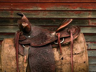 Vintage Western Leather Saddle